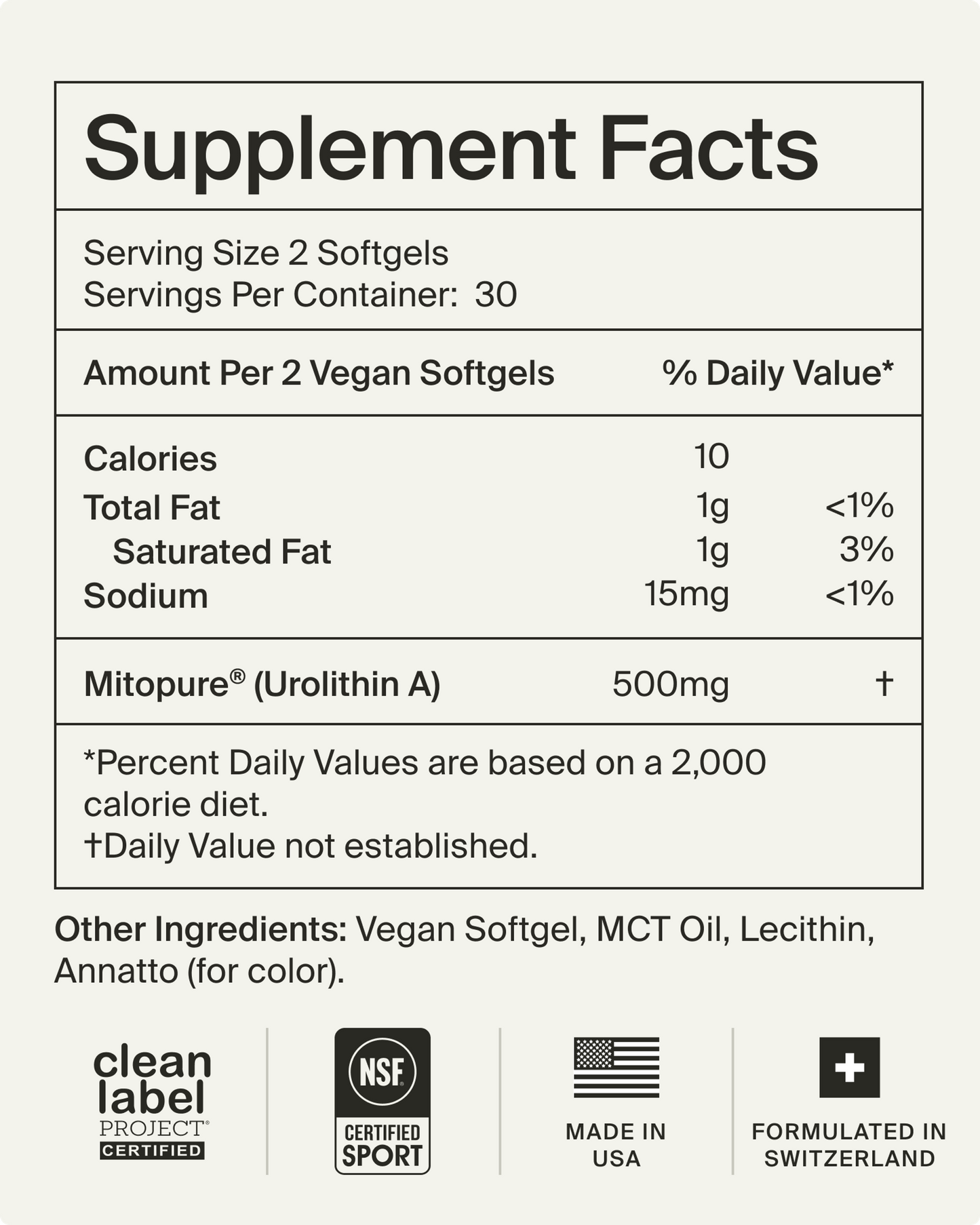 Mitopure Softgels Urolithin A